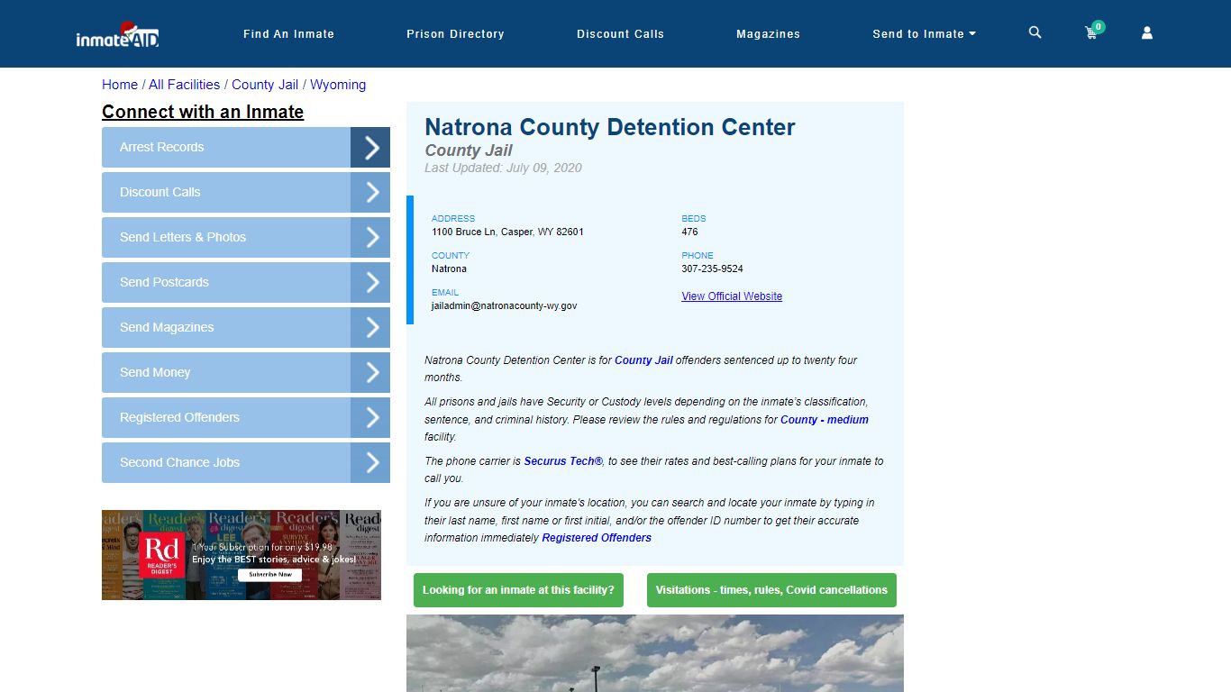 Natrona County Detention Center - Inmate Locator - Casper, WY
