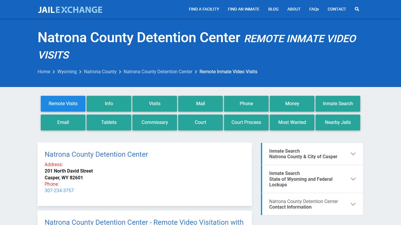 Video Visitation - Natrona County Detention Center, WY - Jail Exchange